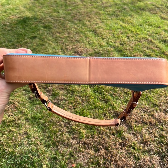 PRADA MINI NYLON & LEATHER BLUE PURSE - Picture 10 of 15